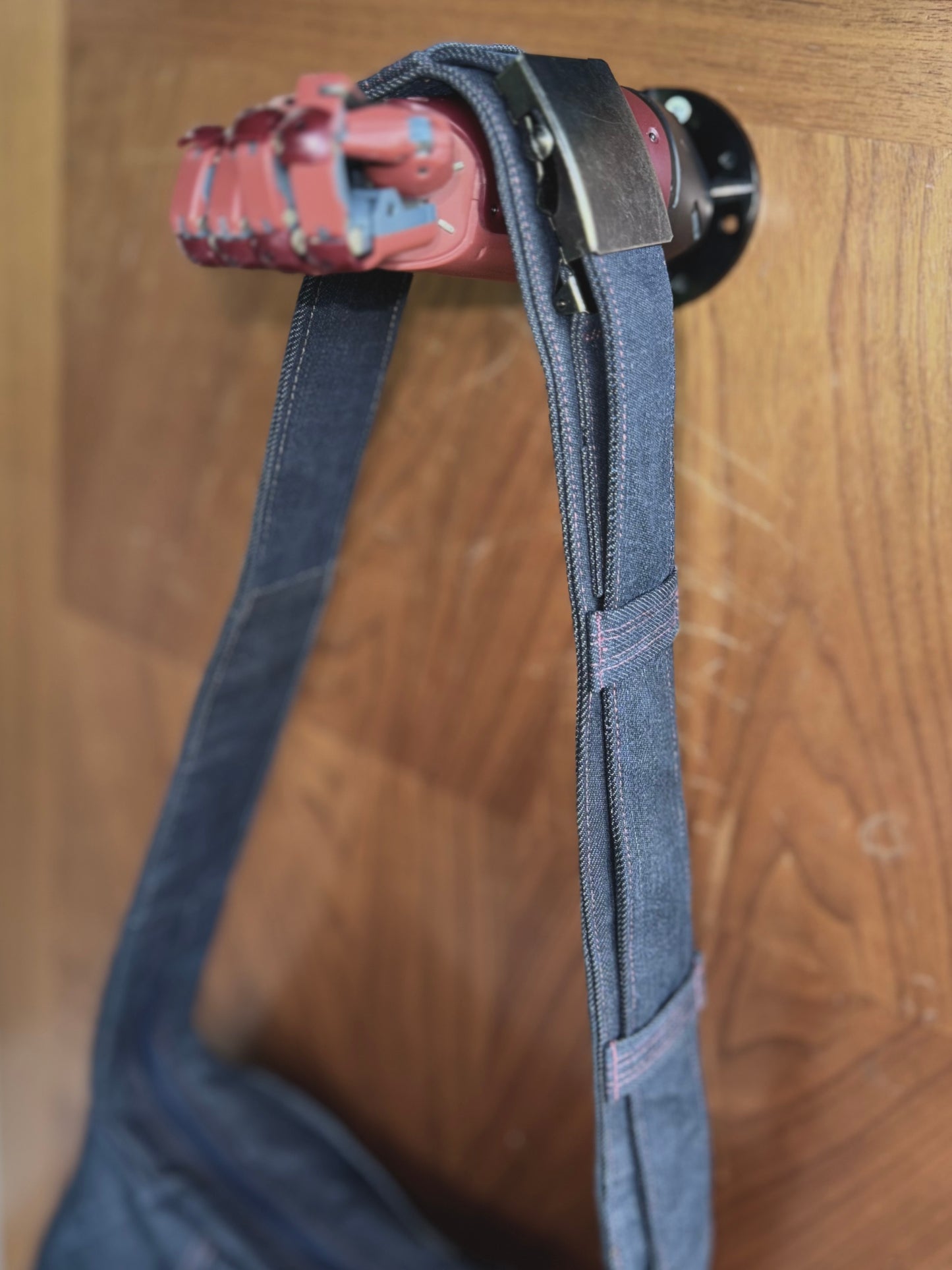 upcycled acne studios dark blue denim laptop bag by KIOKU Studio