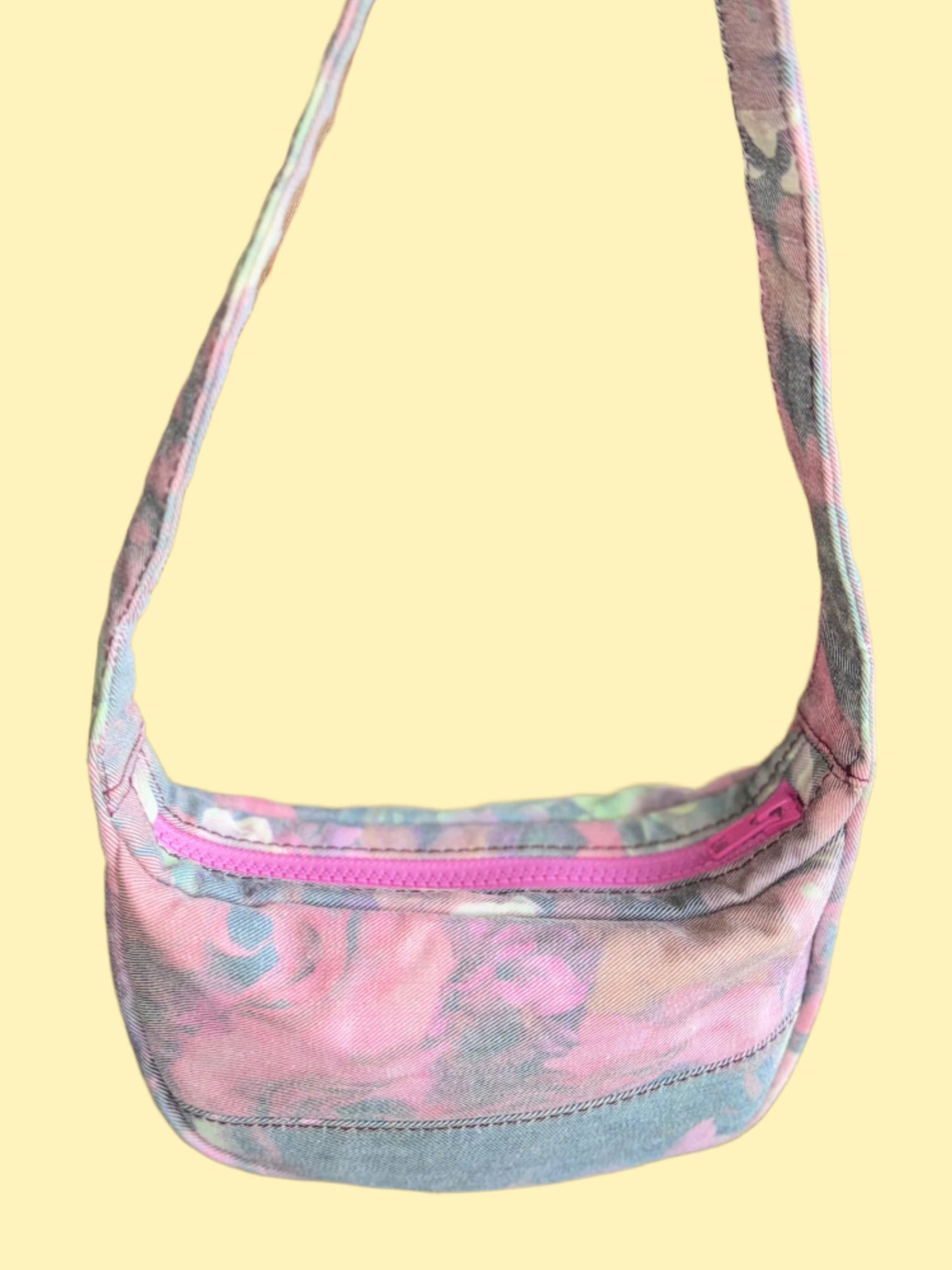 upcycled flower denim purse by KIOKU Studio