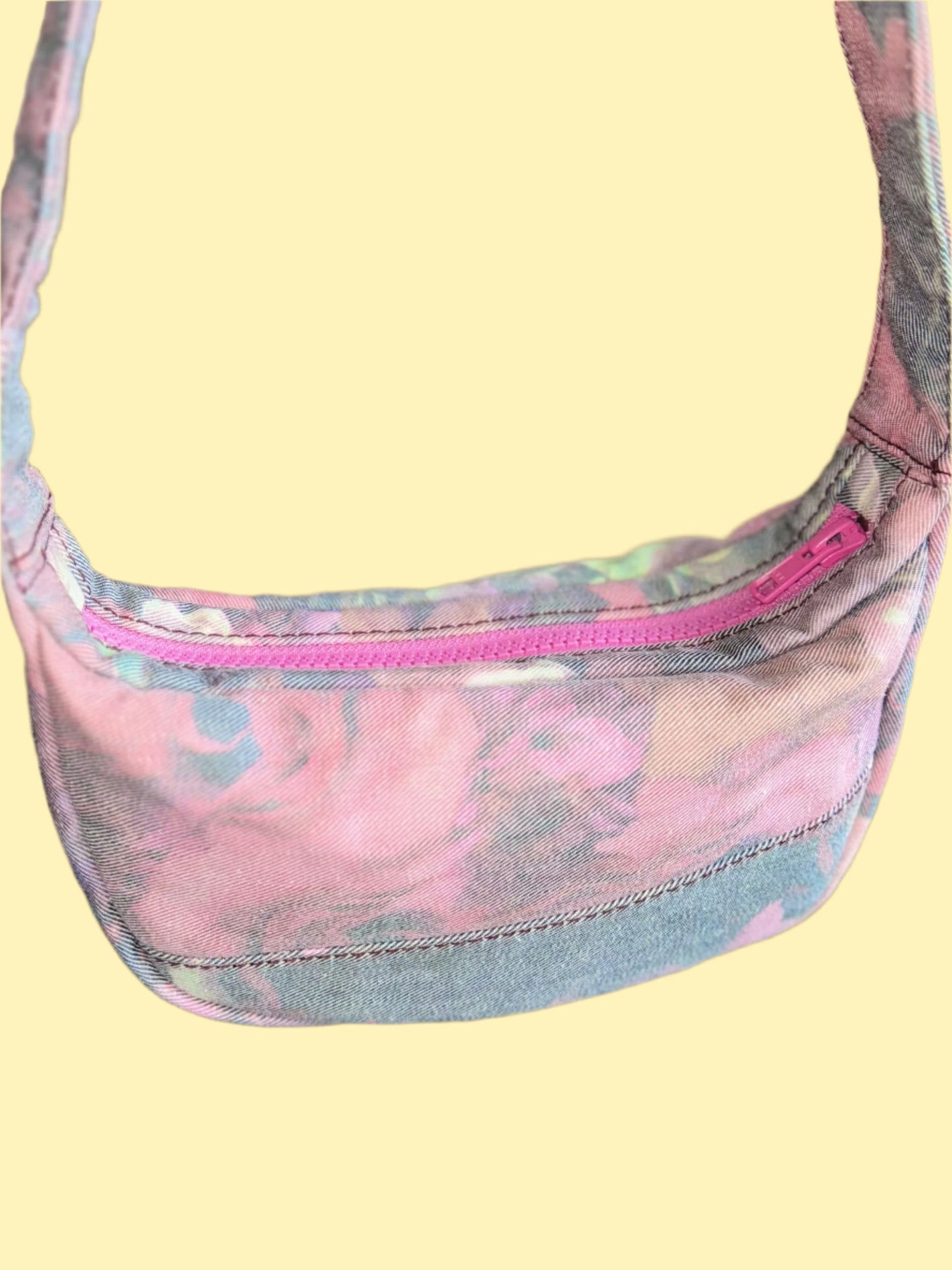 upcycled flower denim purse by KIOKU Studio