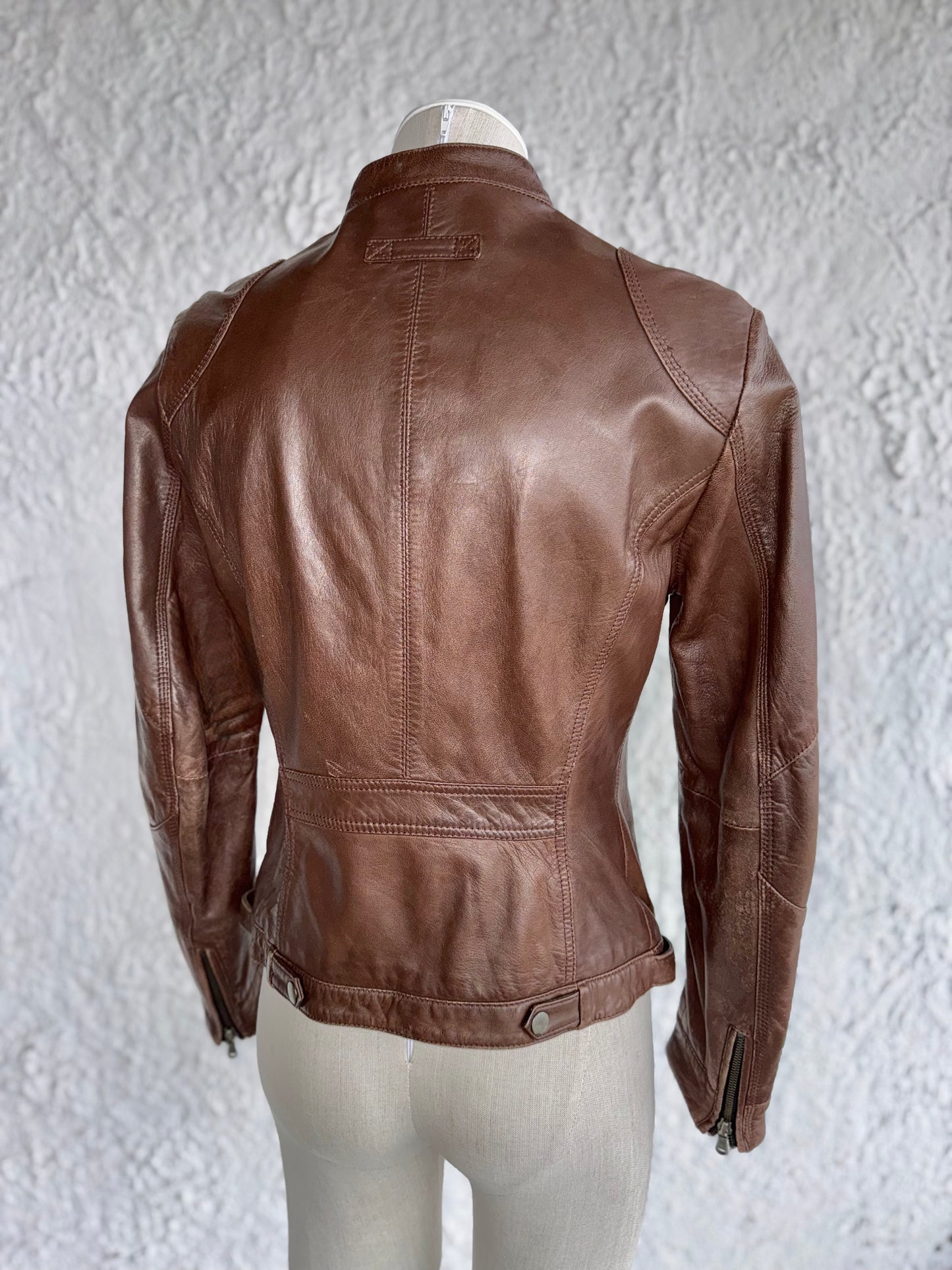 1990s vintage brown leather jacket • talenti