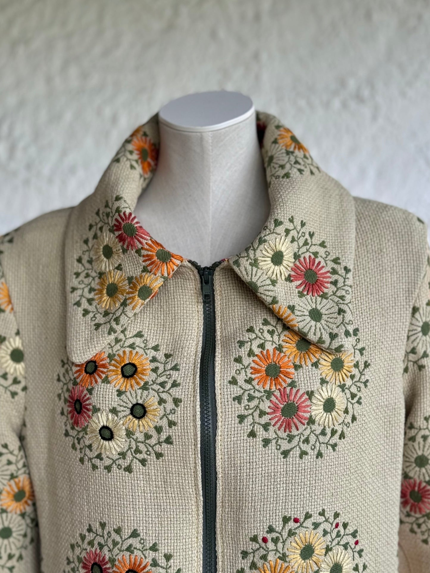 Forever • upcycled embroidered flower jacket • KIOKU Studio