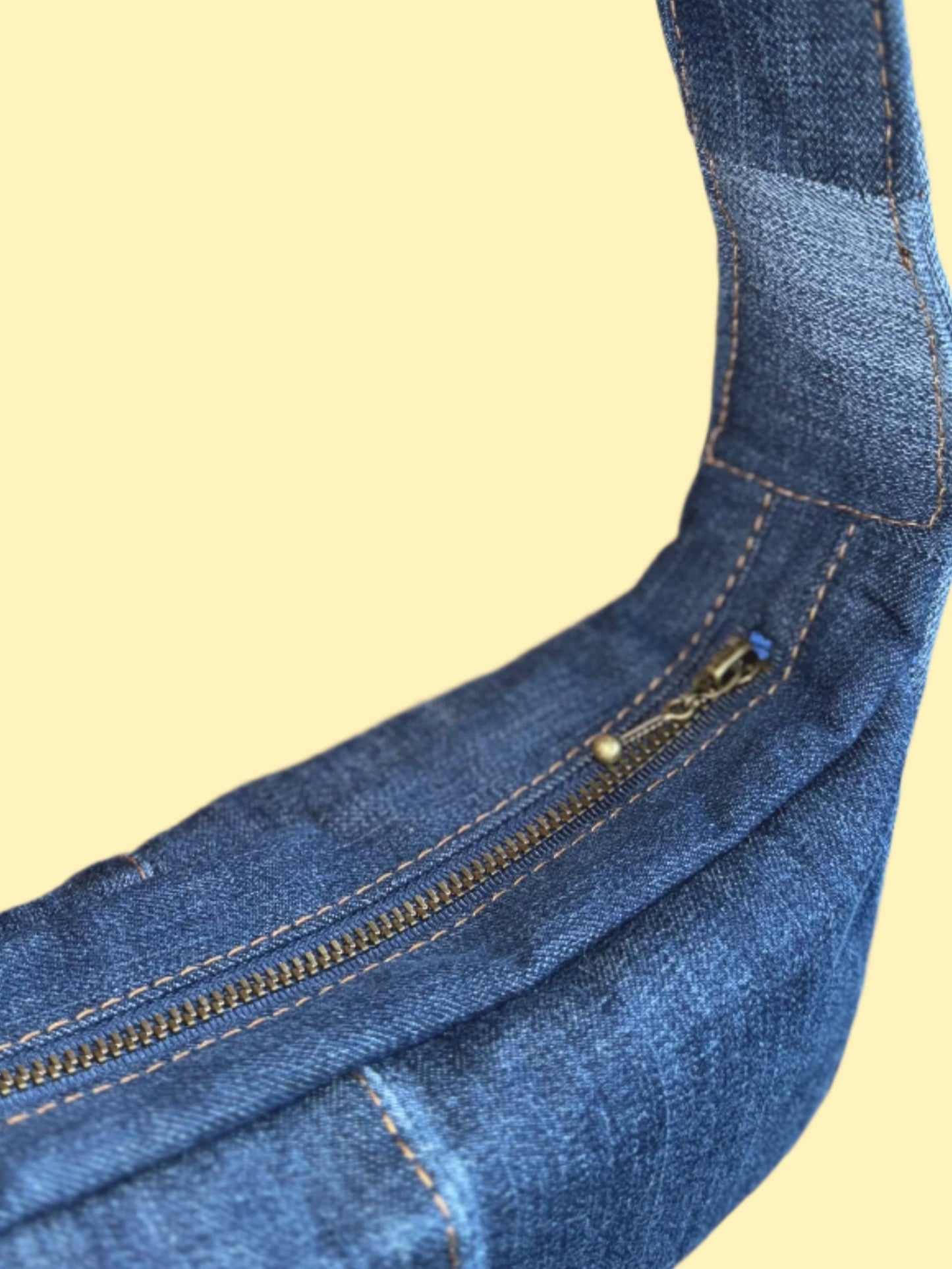 upcycled denim purse • KIOKU Studio close up