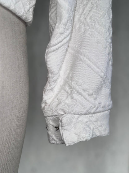 Angel • upcycled white bomber jacket • KIOKU Studio