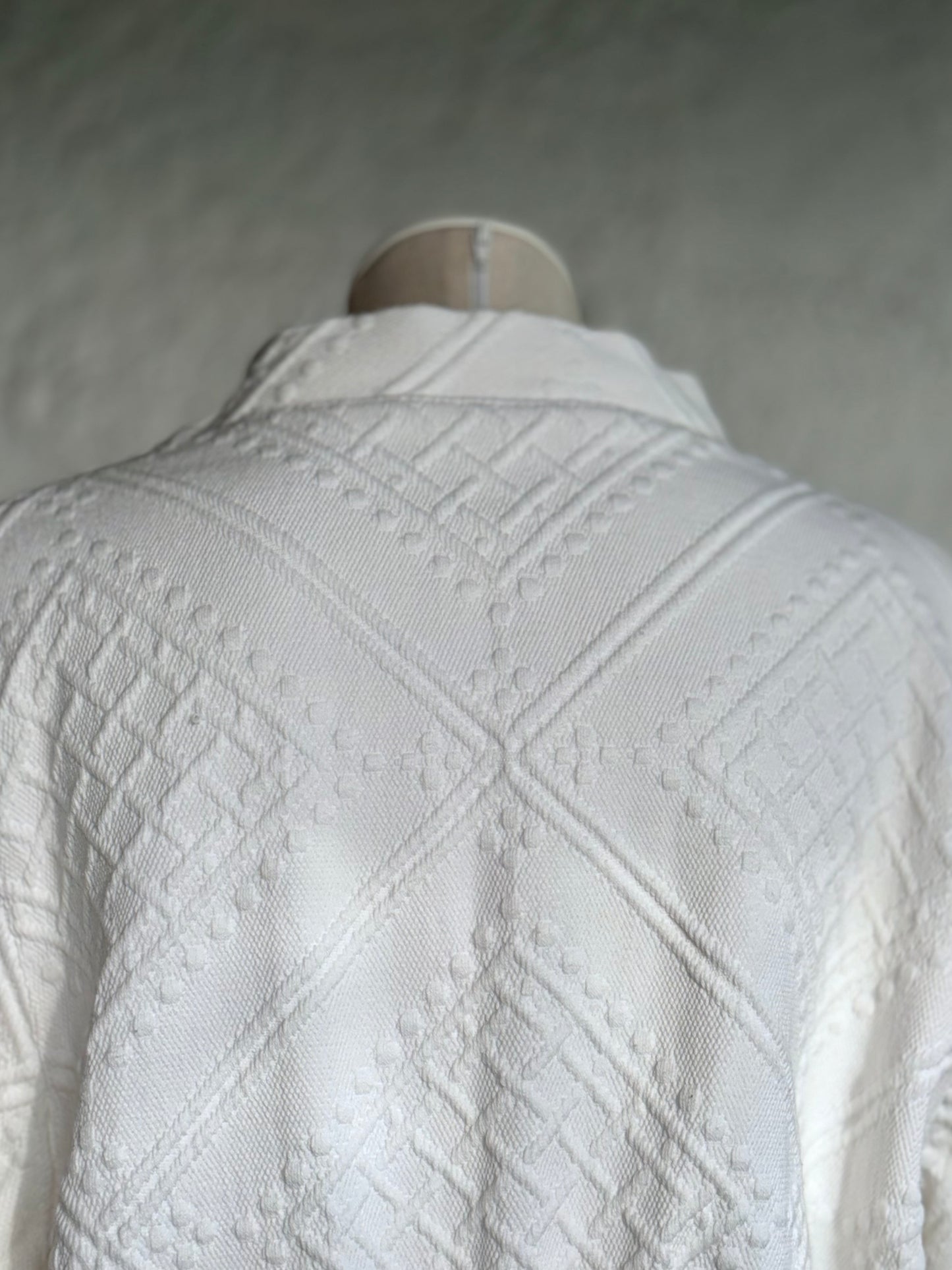 Angel • upcycled white bomber jacket • KIOKU Studio