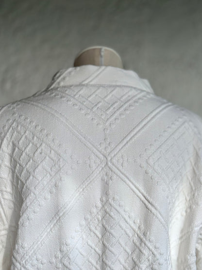 Angel • upcycled white bomber jacket • KIOKU Studio