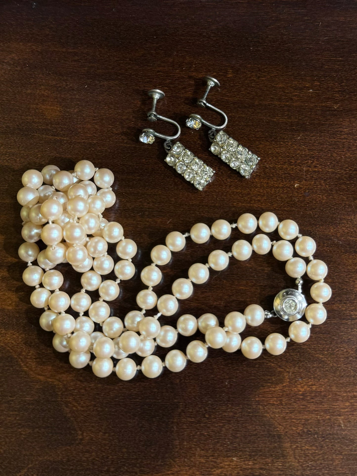 1960s Vintage Astri Holthe Faux Peal Necklace