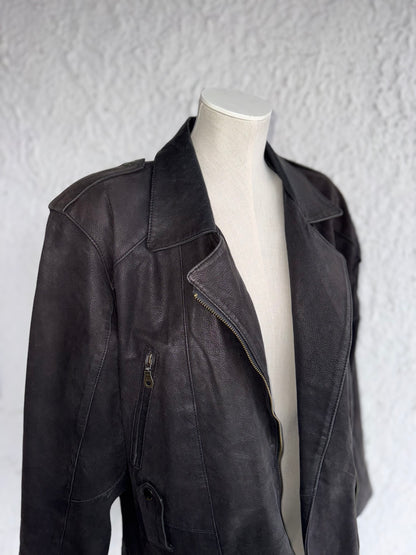 1990s vintage black leather jacket • k cero