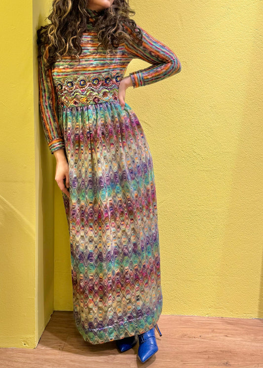 1960s Vintage Eloise Curtis for Happenstance Woven Maxi Dress • Blum’s Vogue Chicago