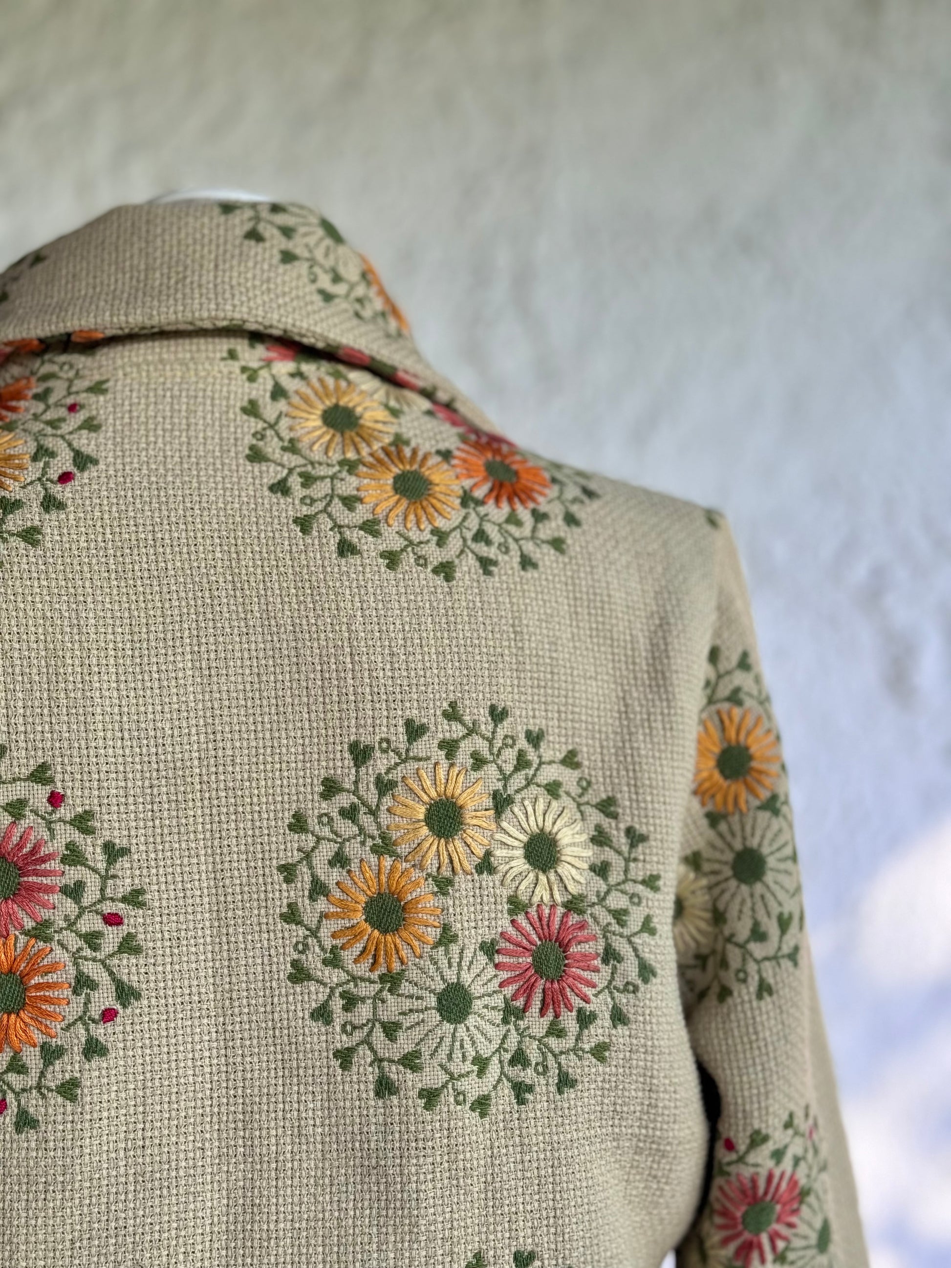 Forever • upcycled embroidered flower jacket • KIOKU Studio