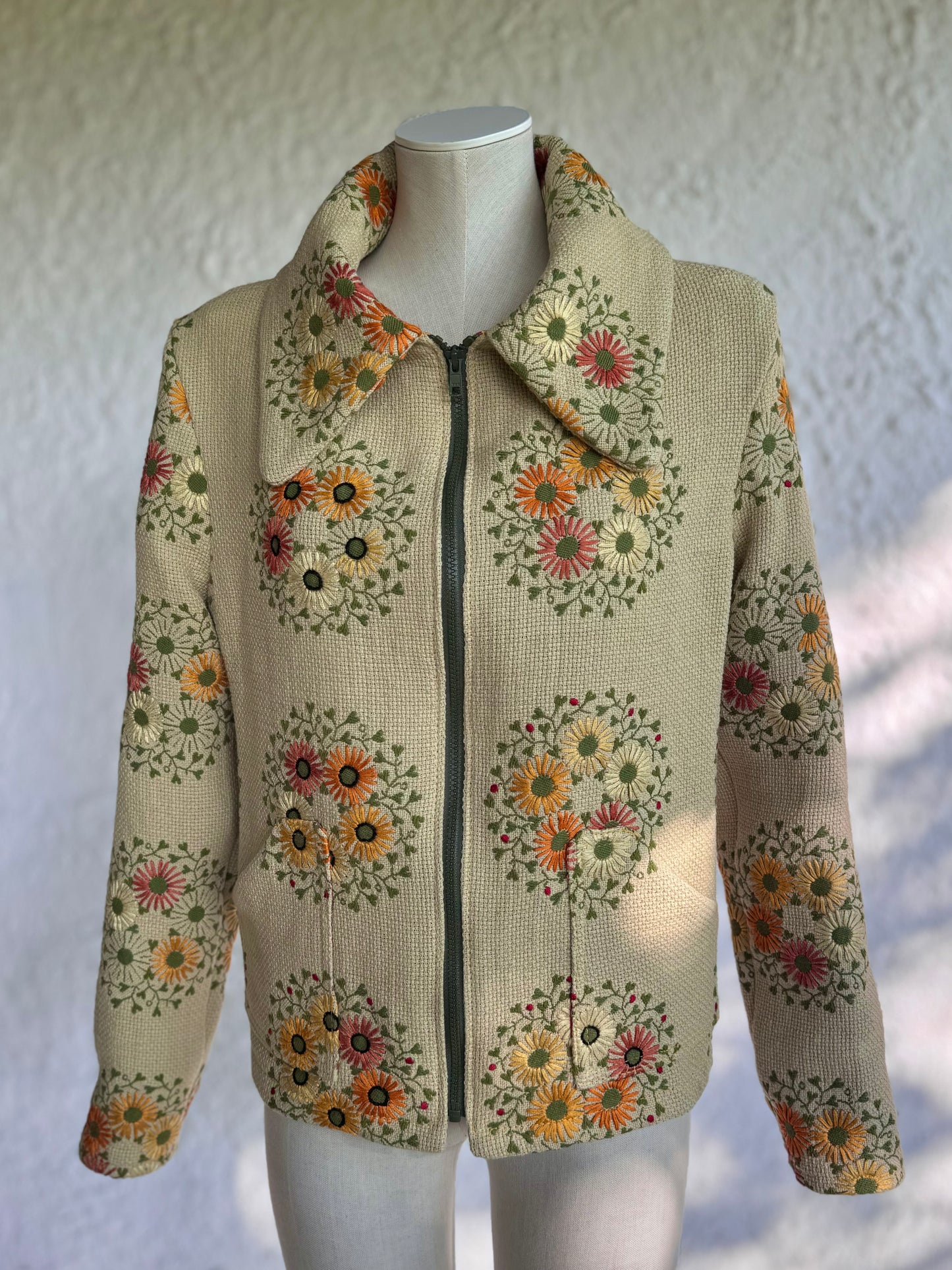Forever • upcycled embroidered flower jacket • KIOKU Studio