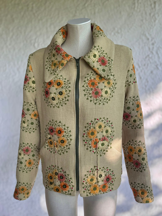 Forever • upcycled embroidered flower jacket • KIOKU Studio